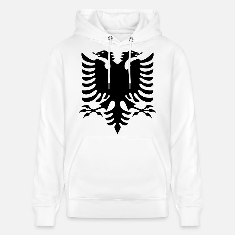 Drapeau de l’Albanie - Sweat à capuche bio CRUISER Stanley/Stella Unisexe - blanc