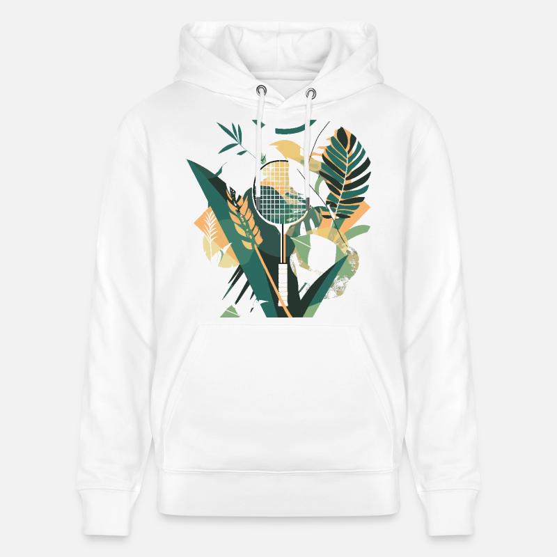 Raquette de badminton Artwork - Sweat à capuche bio CRUISER Stanley/Stella Unisexe - blanc