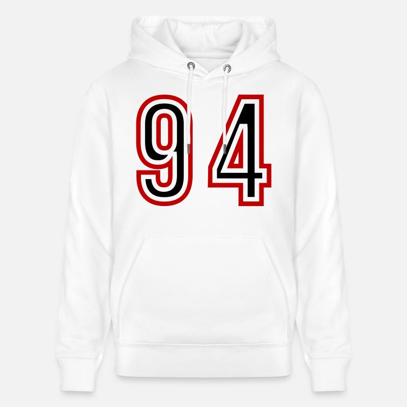 94 Nombre d’années Maillot - Sweat à capuche bio CRUISER Stanley/Stella Unisexe - blanc