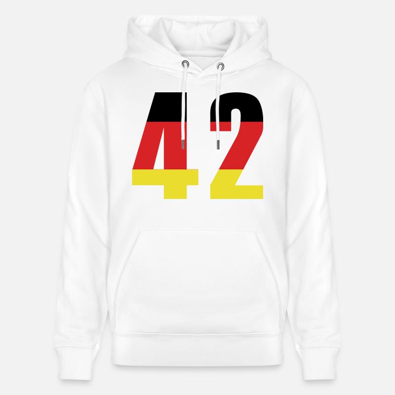 Maillot 42 Numéro Allemagne - Sweat à capuche bio CRUISER Stanley/Stella Unisexe - blanc
