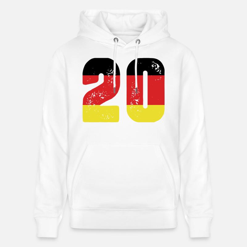 20 Numéro Jersey Allemagne - Sweat à capuche bio CRUISER Stanley/Stella Unisexe - blanc