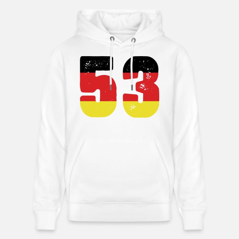 Maillot 53 numéros Allemagne - Sweat à capuche bio CRUISER Stanley/Stella Unisexe - blanc