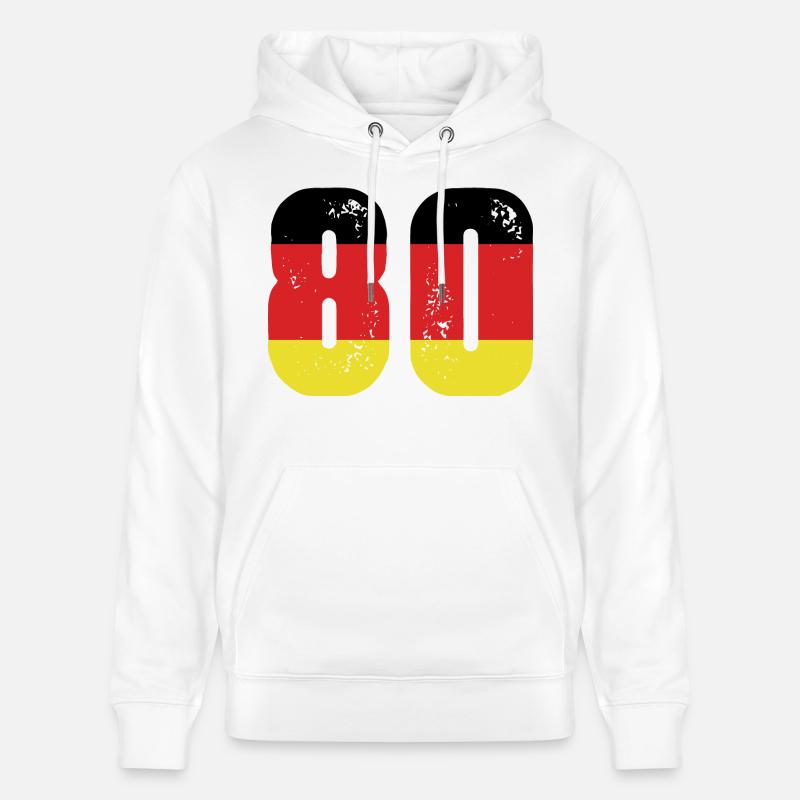 80 Numéro Jersey Allemagne - Sweat à capuche bio CRUISER Stanley/Stella Unisexe - blanc