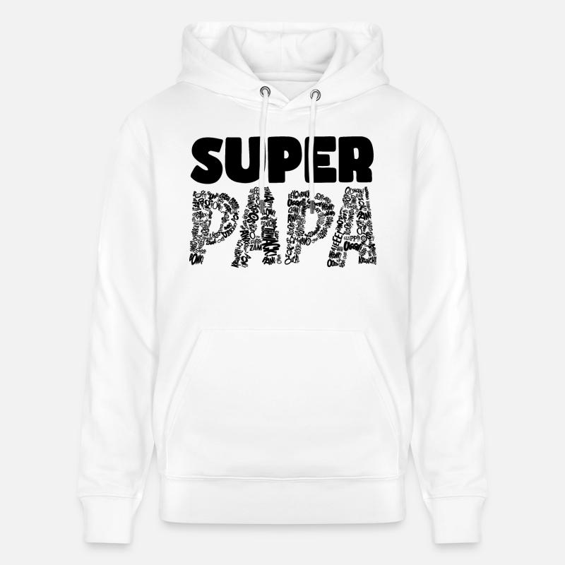 Super Papa - Sweat à capuche bio CRUISER Stanley/Stella Unisexe - blanc
