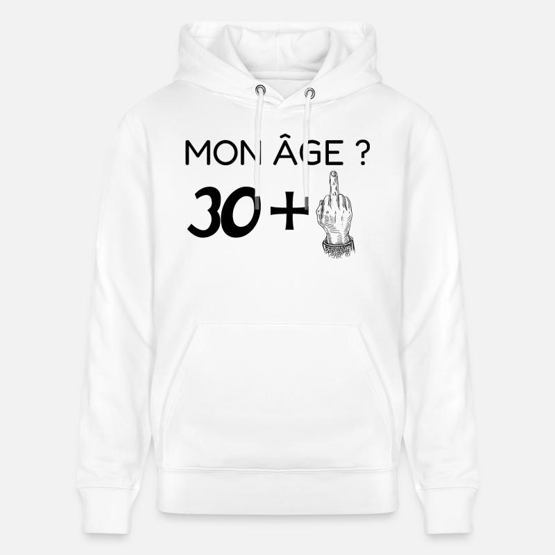 mon âge 31 - Sweat à capuche bio CRUISER Stanley/Stella Unisexe - blanc
