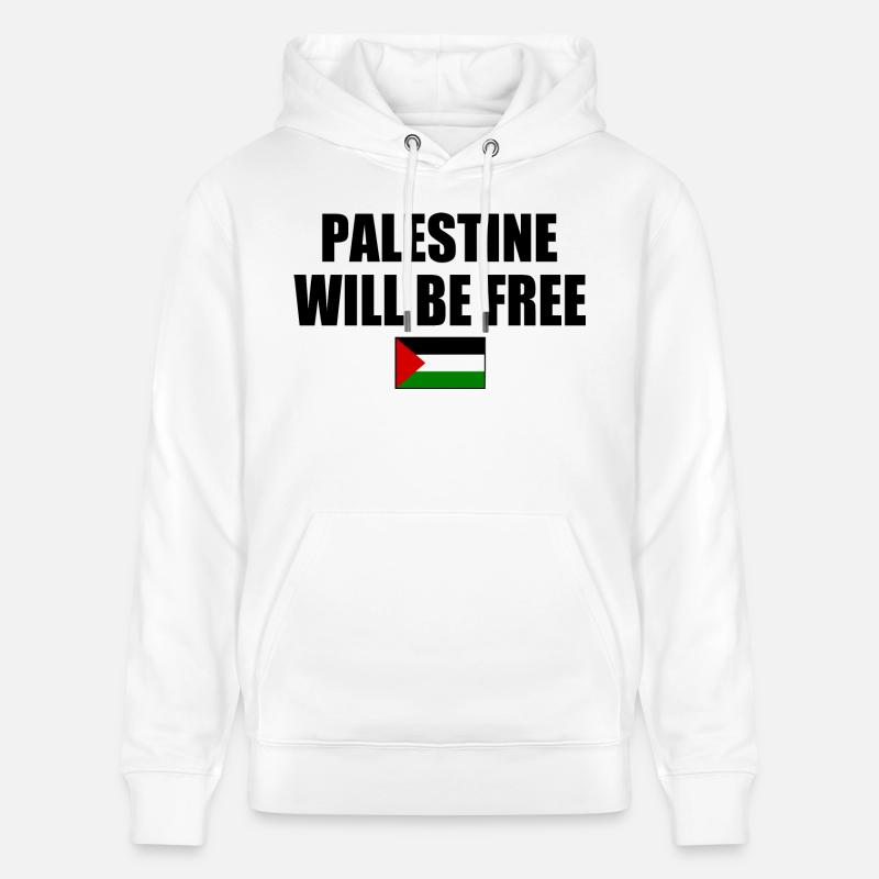 palestine will be free - Sweat à capuche bio CRUISER Stanley/Stella Unisexe - blanc