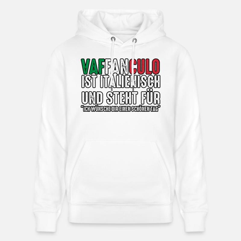 Italie Vaffanculo italien - Sweat à capuche bio CRUISER Stanley/Stella Unisexe - blanc