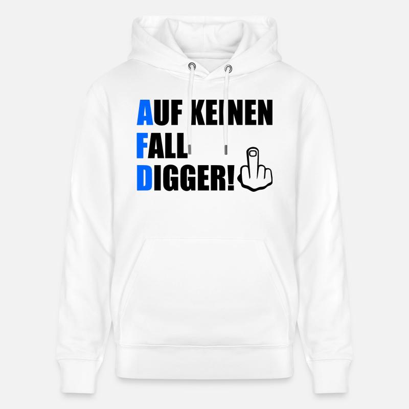 auf keinen fall digga - Stanley/Stella Unisex Bio-Hoodie CRUISER - Weiß