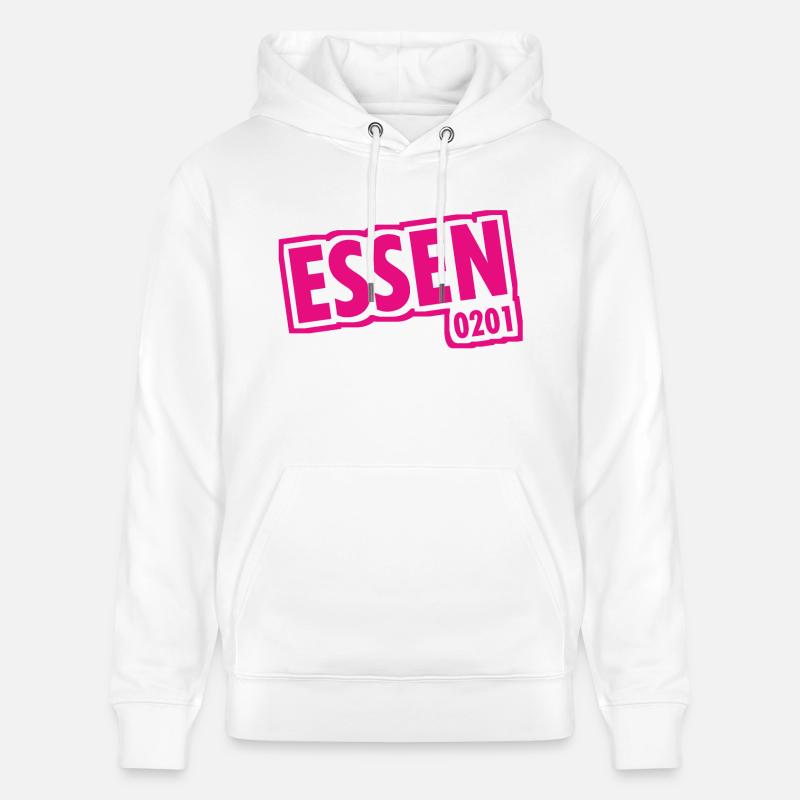 Essen - 0201 - Indicatif régional - Slogan - Sweat à capuche bio CRUISER Stanley/Stella Unisexe - blanc