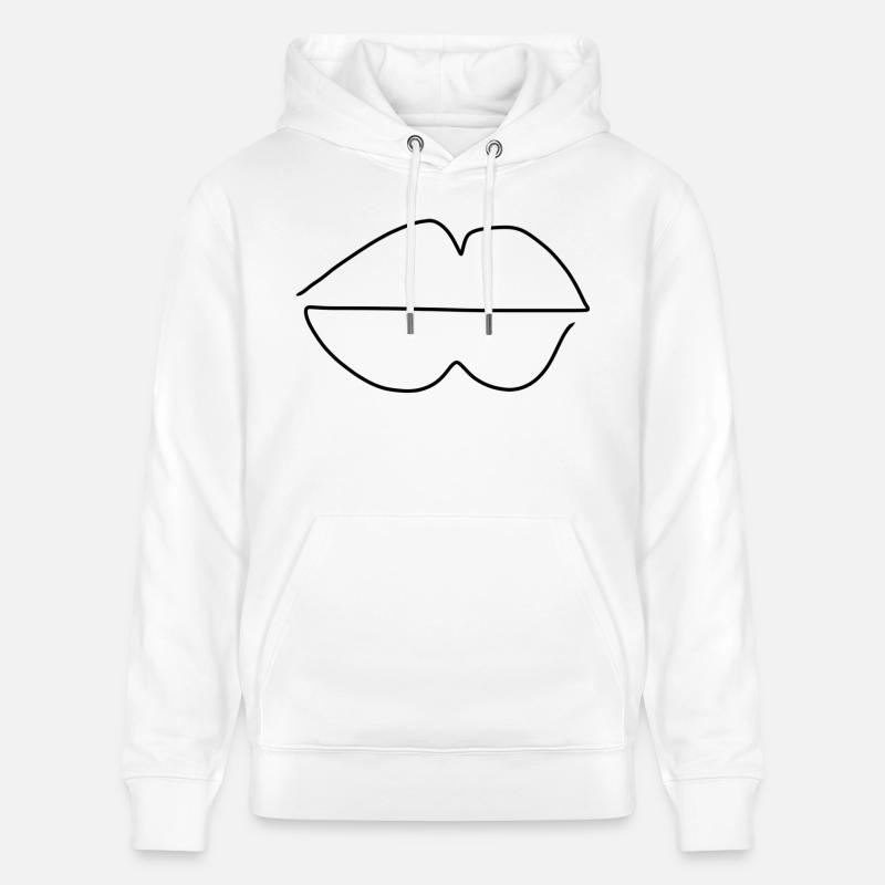 Lèvres Symbole des lèvres - Sweat à capuche bio CRUISER Stanley/Stella Unisexe - blanc
