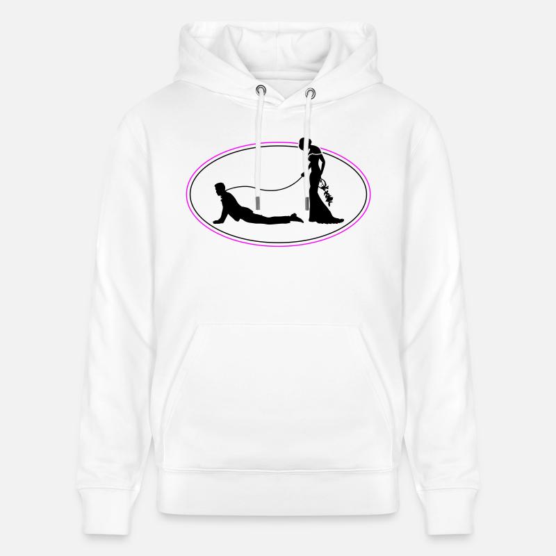 Laisse de mariage jeunes mariés - Sweat à capuche bio CRUISER Stanley/Stella Unisexe - blanc