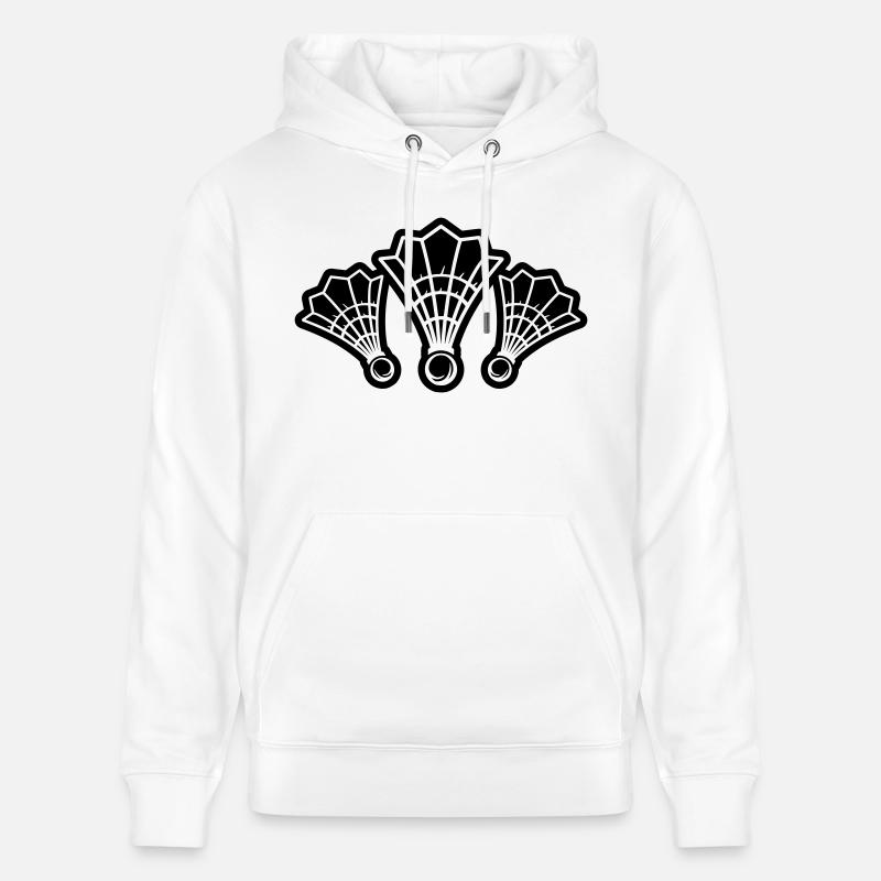 Symbole du badminton - Sweat à capuche bio CRUISER Stanley/Stella Unisexe - blanc