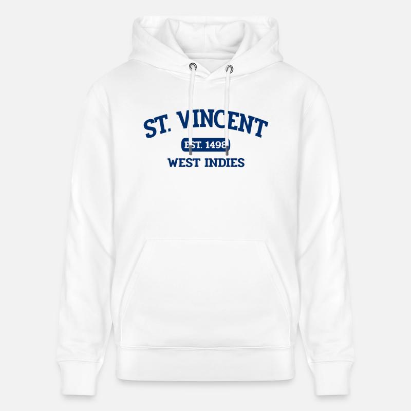 Saint-Vincent - Kingstown - Caraïbes - Antilles - Sweat à capuche bio CRUISER Stanley/Stella Unisexe - blanc
