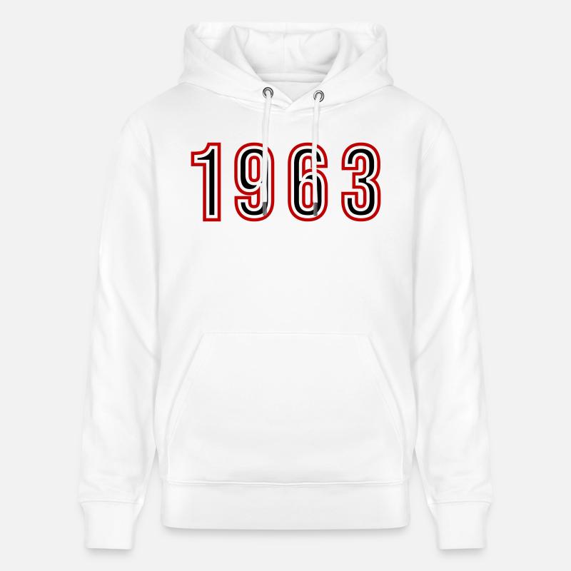1963 Numéro de l’année - Sweat à capuche bio CRUISER Stanley/Stella Unisexe - blanc
