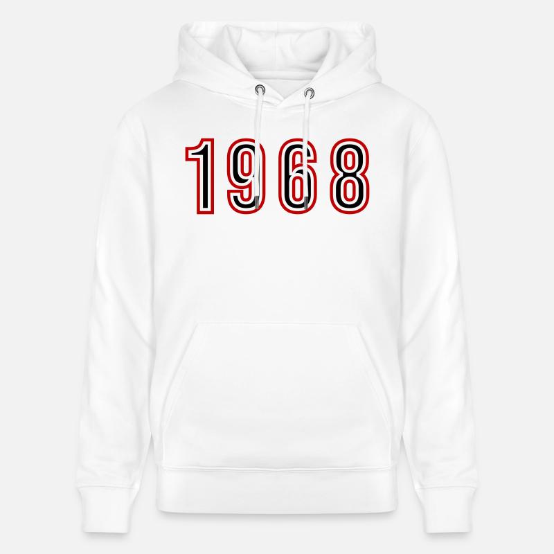 1968 Numéro de l’année - Sweat à capuche bio CRUISER Stanley/Stella Unisexe - blanc