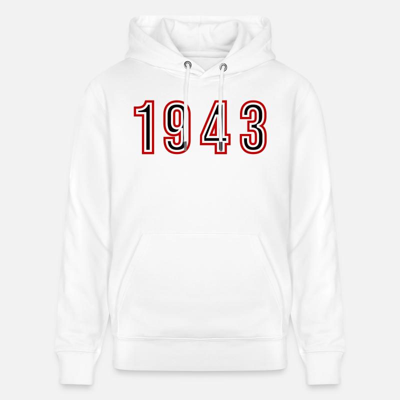 1943 Numéro de l’année - Sweat à capuche bio CRUISER Stanley/Stella Unisexe - blanc