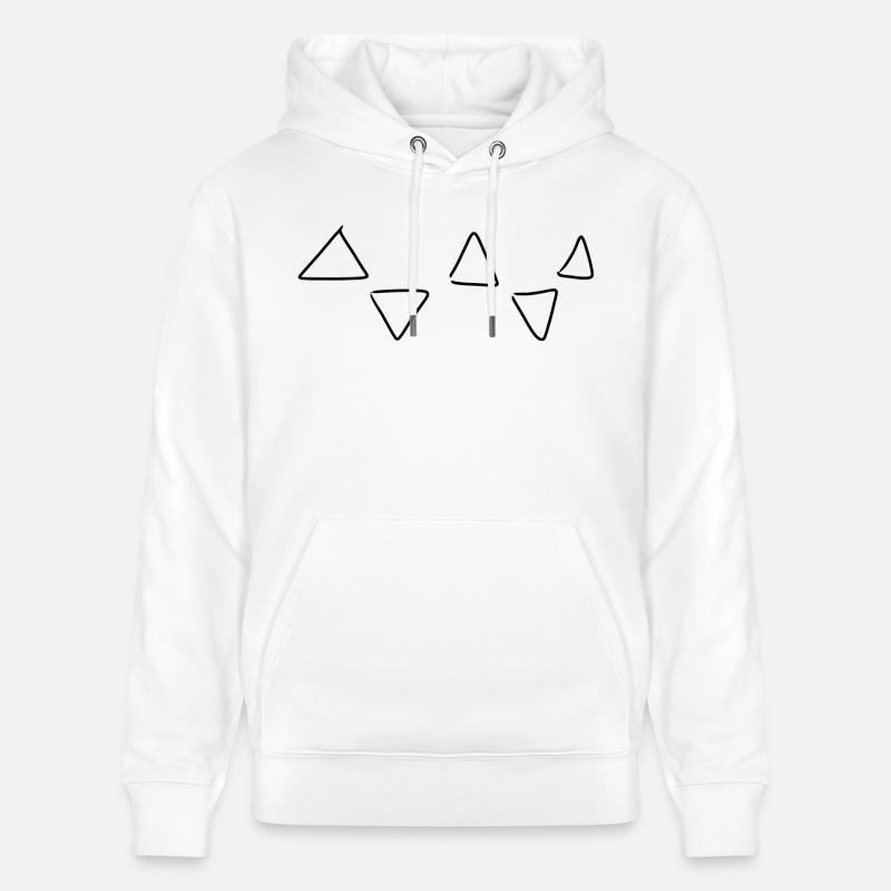 Triangular pattern - Stanley/Stella CRUISER Unisex Organic Hoodie - white