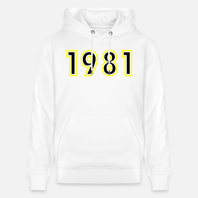 1981 Année Anniversaire - Sweat à capuche bio CRUISER Stanley/Stella Unisexe - blanc