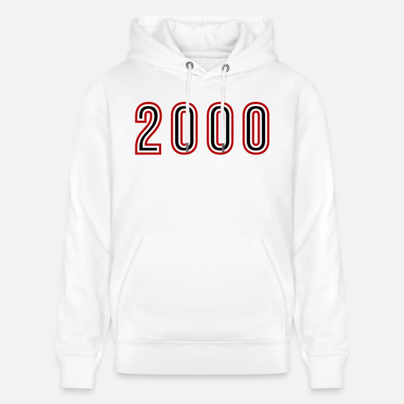 2000 Numéro de l’année - Sweat à capuche bio CRUISER Stanley/Stella Unisexe - blanc
