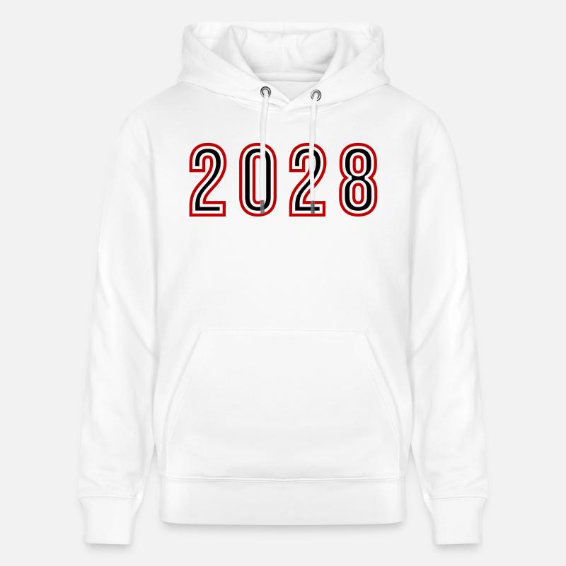 Numéro de l’année 2028 - Sweat à capuche bio CRUISER Stanley/Stella Unisexe - blanc
