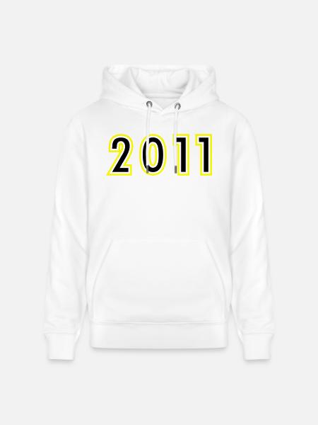 2011 Year Birthday - Stanley/Stella CRUISER Unisex Organic Hoodie - white