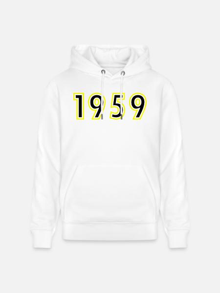 1959 Year Birthday - Stanley/Stella CRUISER Unisex Organic Hoodie - white