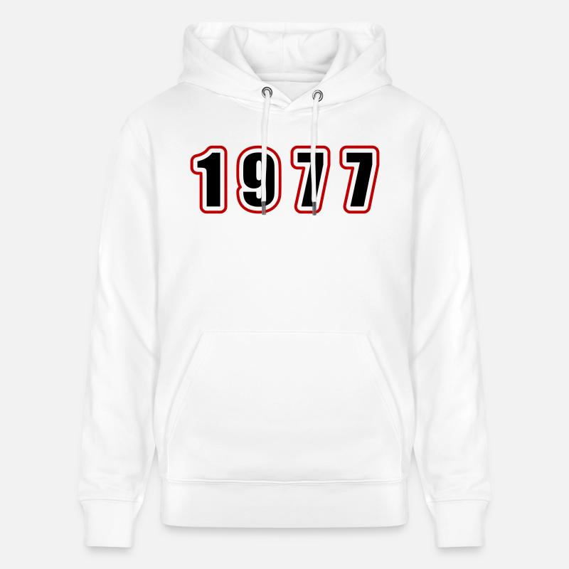 1977 Année Anniversaire - Sweat à capuche bio CRUISER Stanley/Stella Unisexe - blanc