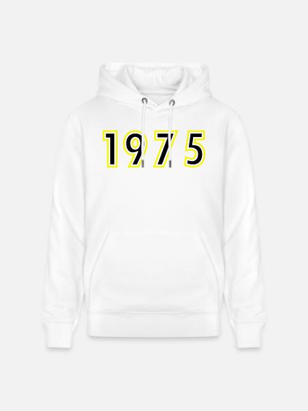 1975 Year Birthday - Stanley/Stella CRUISER Unisex Organic Hoodie - white