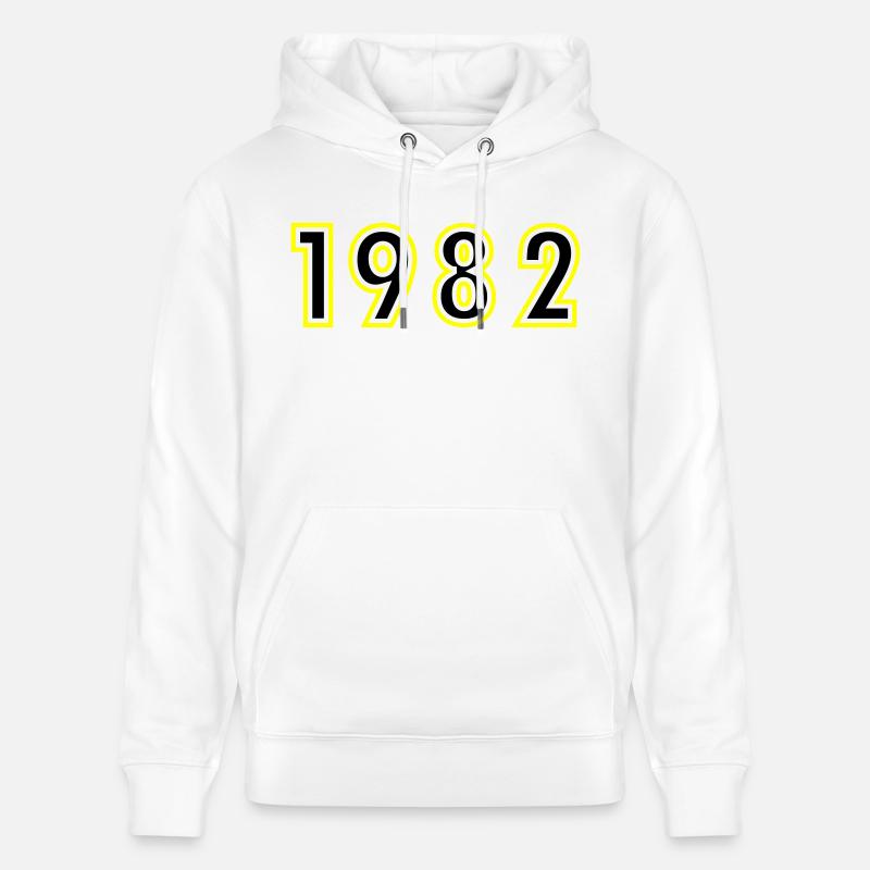 1982 Année Anniversaire - Sweat à capuche bio CRUISER Stanley/Stella Unisexe - blanc