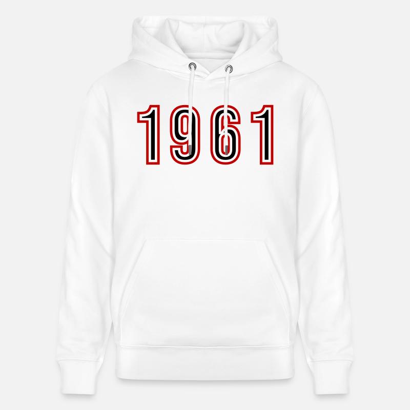 1961 Numéro de l’année - Sweat à capuche bio CRUISER Stanley/Stella Unisexe - blanc