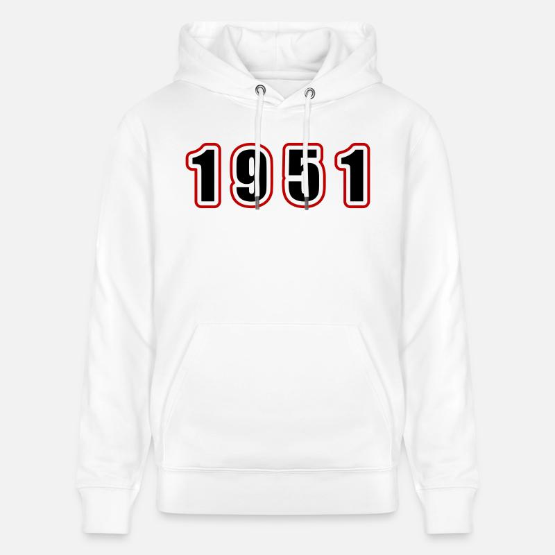 Anniversaire de l’année 1951 - Sweat à capuche bio CRUISER Stanley/Stella Unisexe - blanc