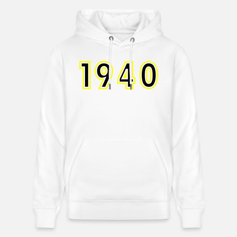 1940 Année Anniversaire - Sweat à capuche bio CRUISER Stanley/Stella Unisexe - blanc