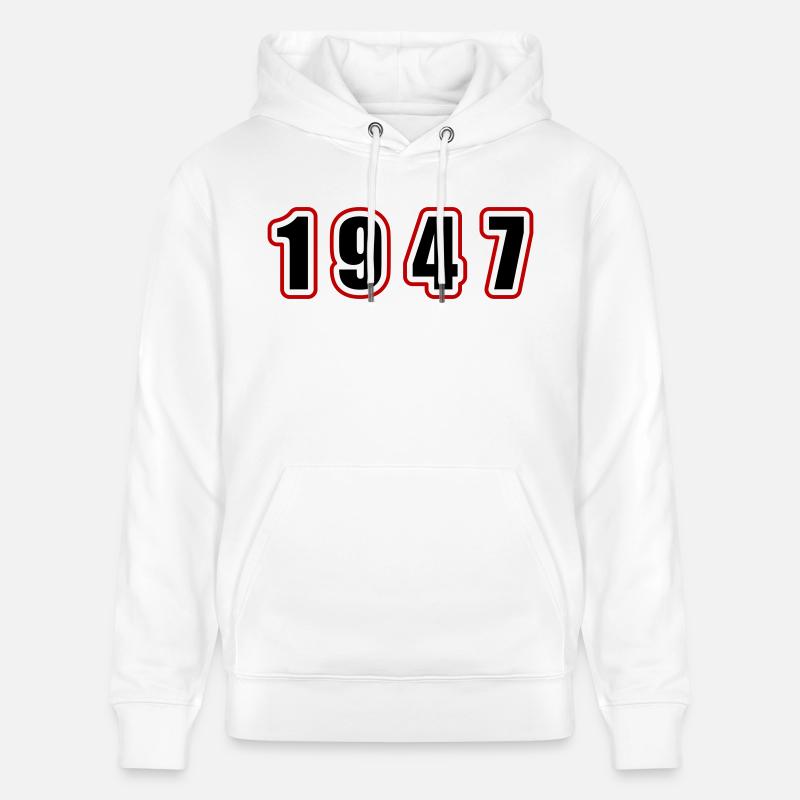 Anniversaire de l’année 1947 - Sweat à capuche bio CRUISER Stanley/Stella Unisexe - blanc