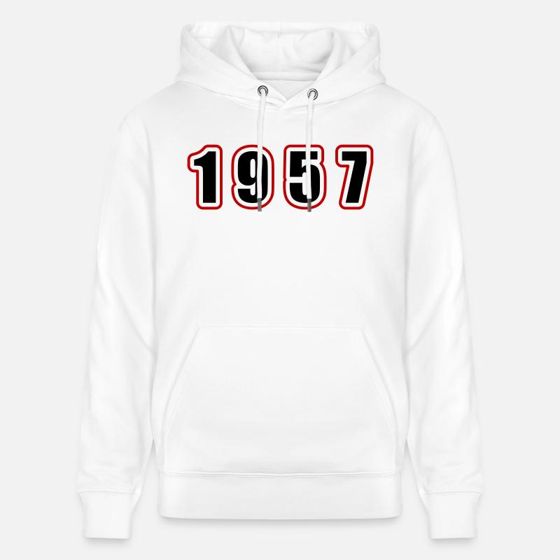 Anniversaire de l’année 1957 - Sweat à capuche bio CRUISER Stanley/Stella Unisexe - blanc