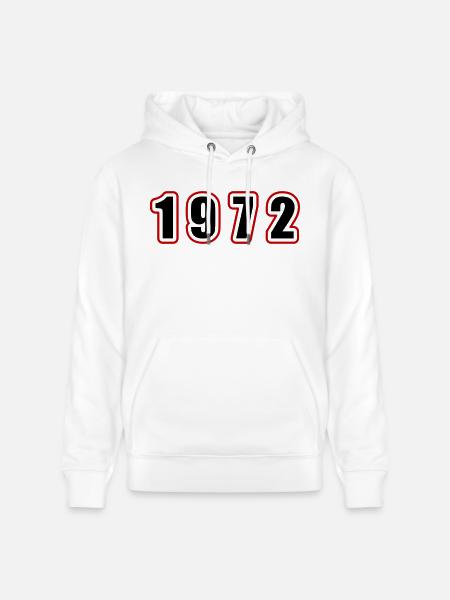 1972 Year Birthday - Stanley/Stella CRUISER Unisex Organic Hoodie - white