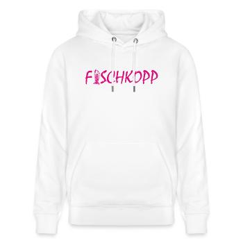 Fischkopp Fisch Fischkopf Küste Angler Fischer - Stanley/Stella Unisex Bio-Hoodie CRUISER  - Weiß - Vorne - Alina (178cm) & Michal (187cm)