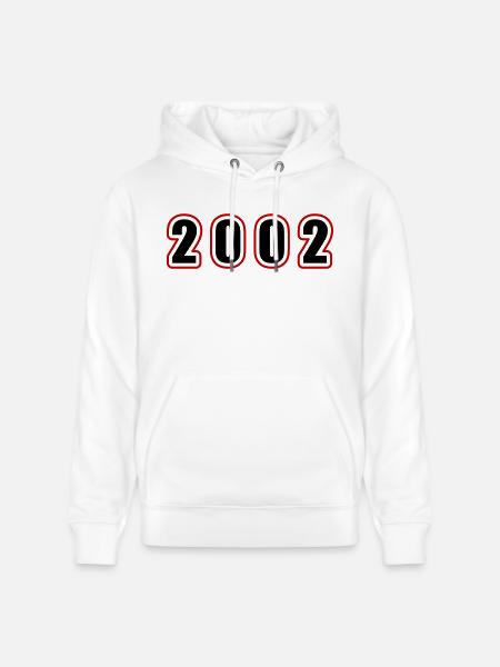 2002 Year Birthday - Stanley/Stella CRUISER Unisex Organic Hoodie - white
