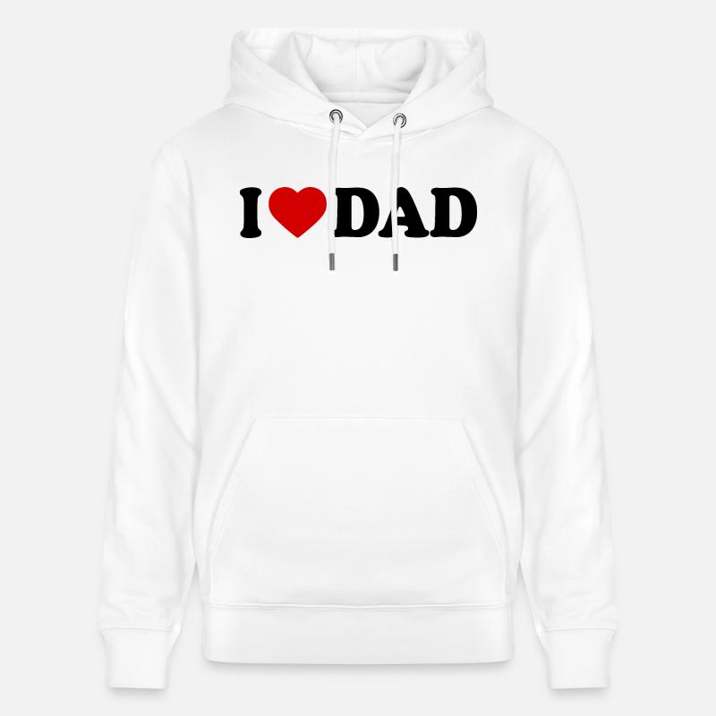 I love dad - Sweat à capuche bio CRUISER Stanley/Stella Unisexe - blanc