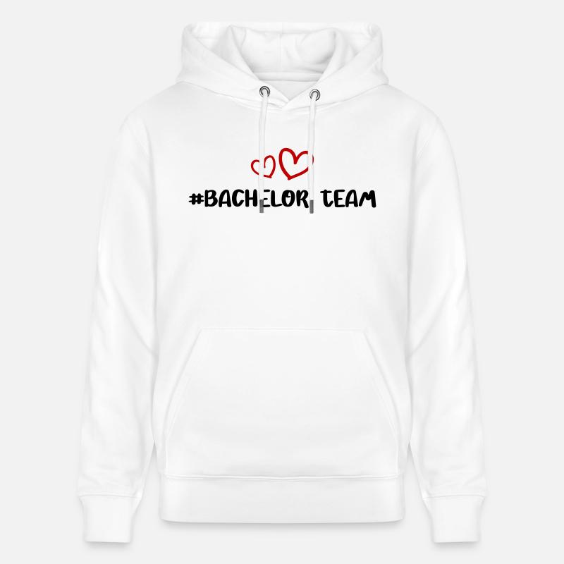 bachelor team herz - Stanley/Stella Unisex Bio-Hoodie CRUISER  - Weiß