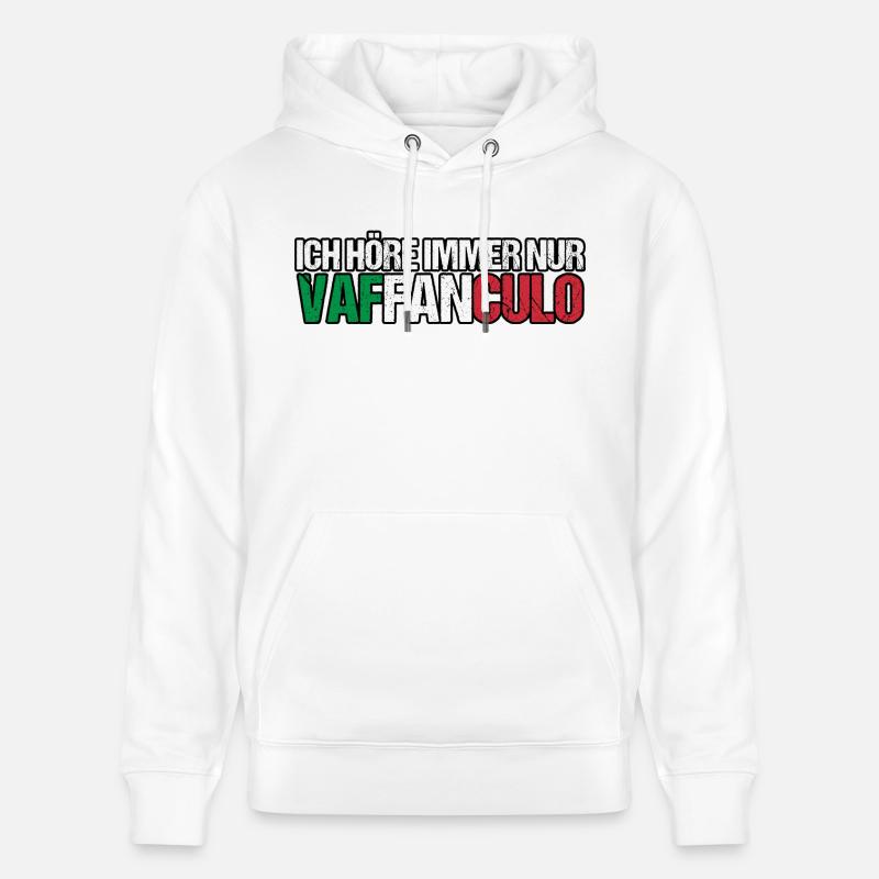 Italie Vaffanculo italien - Sweat à capuche bio CRUISER Stanley/Stella Unisexe - blanc