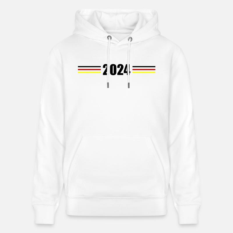 Drapeau de l’Allemagne 2024 - Sweat à capuche bio CRUISER Stanley/Stella Unisexe - blanc