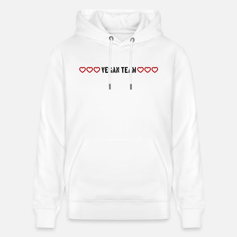 Coeurs d’équipe végétaliens - Sweat à capuche bio CRUISER Stanley/Stella Unisexe - blanc