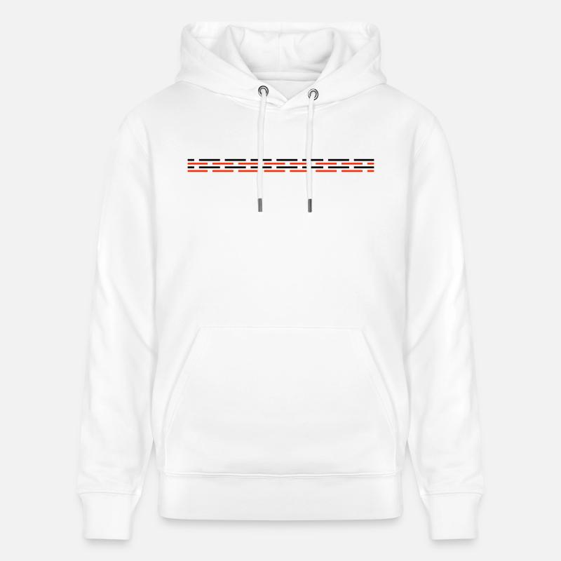 Ligne pointillée - Sweat à capuche bio CRUISER Stanley/Stella Unisexe - blanc