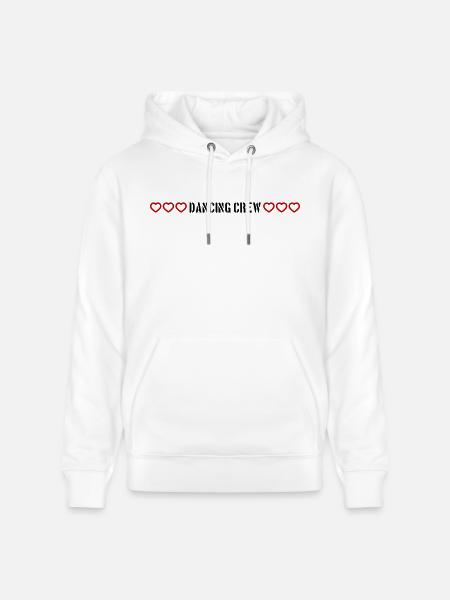 Dancing Crew Hearts - Stanley/Stella CRUISER Unisex Organic Hoodie - white