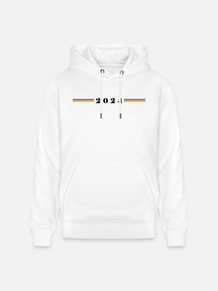 2024 Germany Flag - Stanley/Stella CRUISER Unisex Organic Hoodie - white