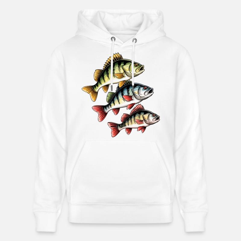 Pêche à la perche - Sweat à capuche bio CRUISER Stanley/Stella Unisexe - blanc
