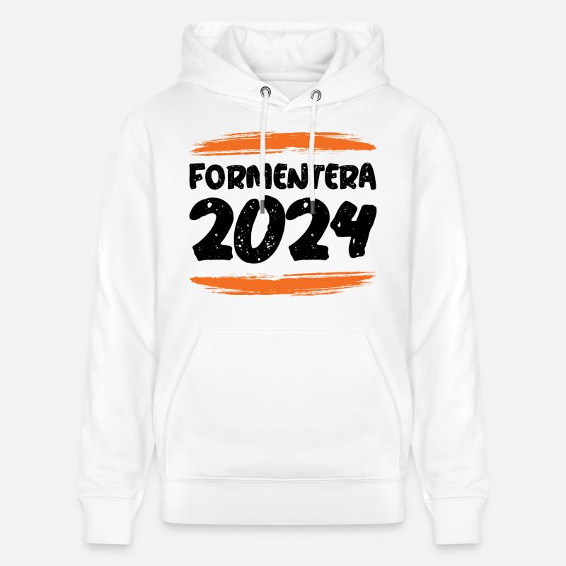 Formentera 2024 - Sweat à capuche bio CRUISER Stanley/Stella Unisexe - blanc