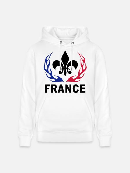 France Lys 01 - Sweat à capuche bio CRUISER Stanley/Stella Unisexe - blanc