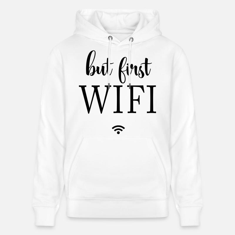 Surfaces noires : conception minimale - Sweat à capuche bio CRUISER Stanley/Stella Unisexe - blanc