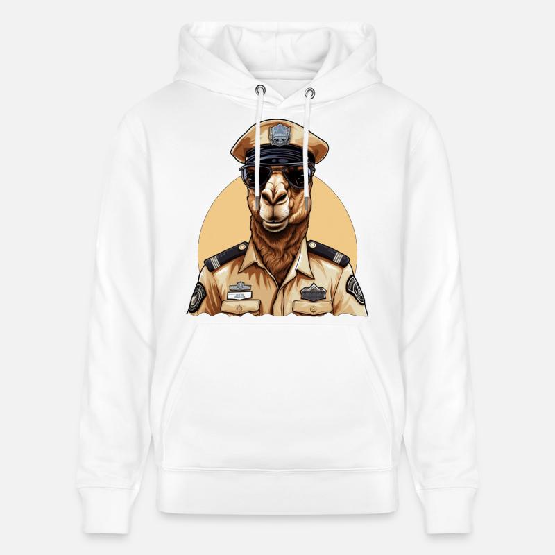 Policier chameau - Sweat à capuche bio CRUISER Stanley/Stella Unisexe - blanc